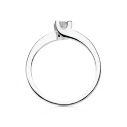 Solitario oro blanco 18k 1 diamante brillante 0,200ct. [AB2834]