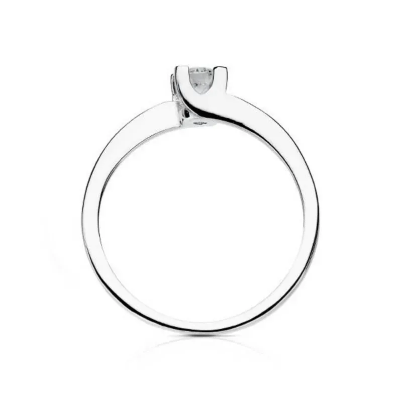 Solitario oro blanco 18k 1 diamante brillante 0,200ct. [AB2834]