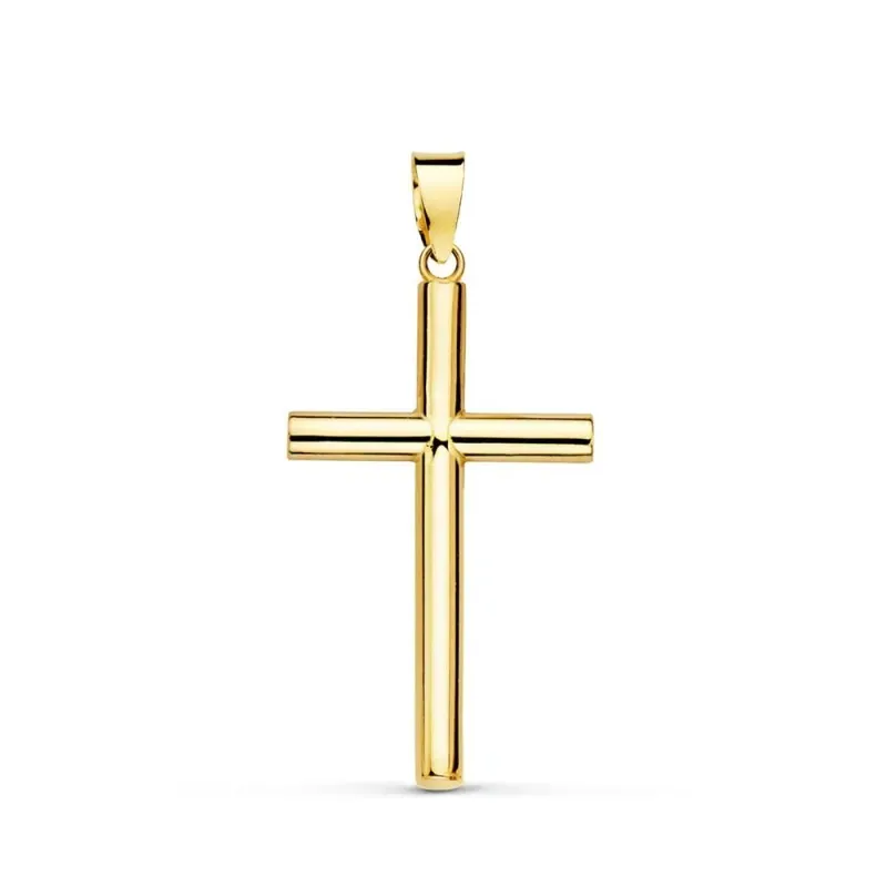 Cruz oro 18k palo liso 25mm. [AB2893]