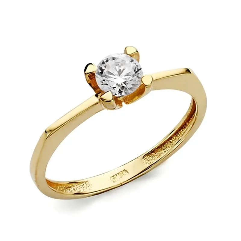 Solitario oro 18k circonita [AB3029]