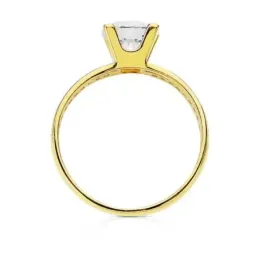 Solitario oro 18k bicolor circonita [AB3040]