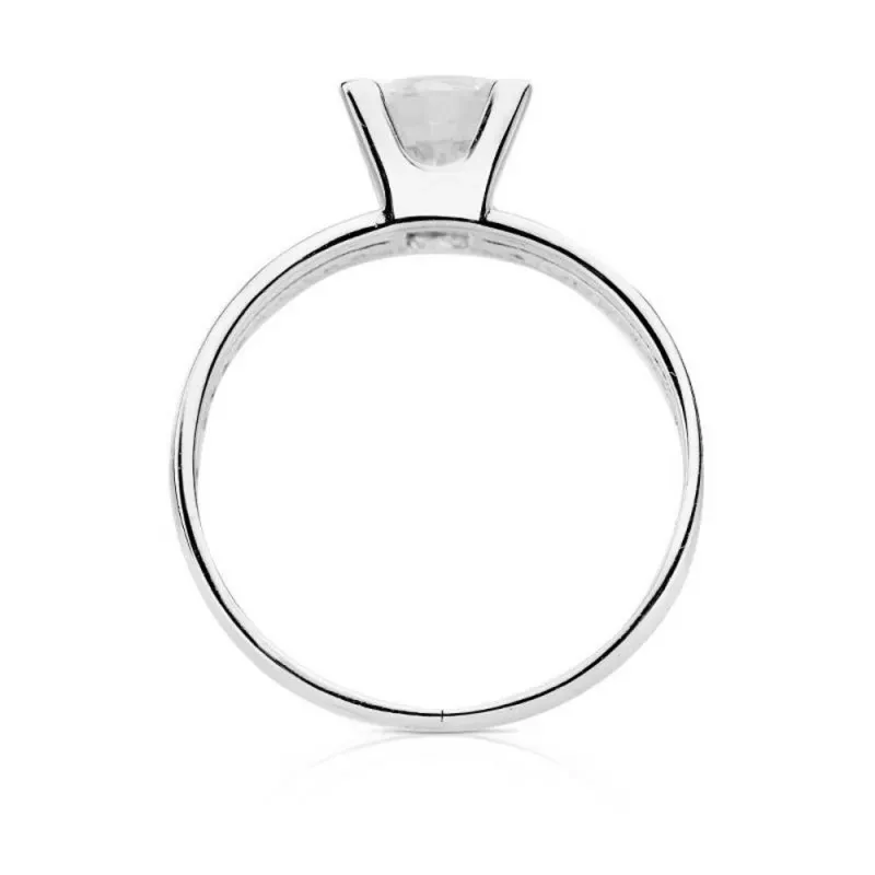Solitario oro blanco 18k circonita [AB3041]