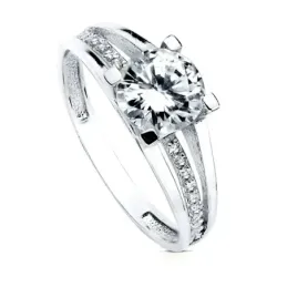Solitario oro blanco 18k circonita [AB3045]