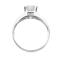 Solitario oro blanco 18k circonita [AB3045]