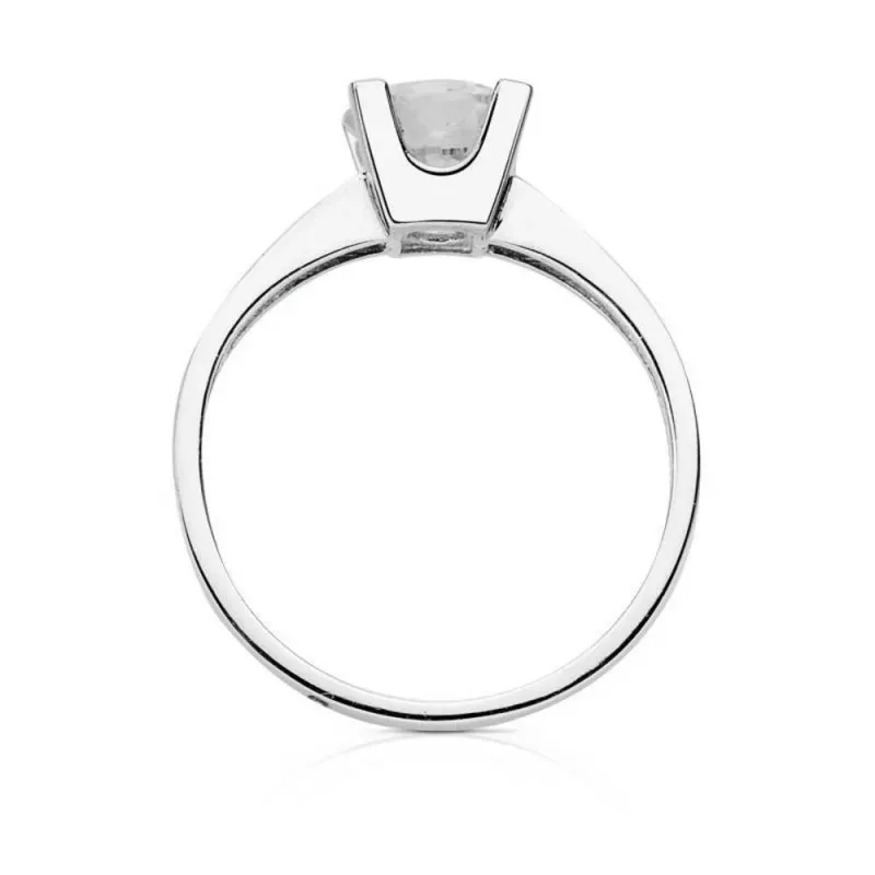 Solitario oro blanco 18k circonita [AB3047]