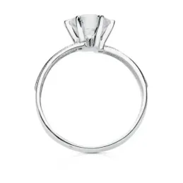 Solitario oro blanco 18k circonita [AB3049]