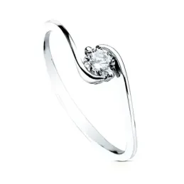Solitario oro blanco 18k circonita [AB3052]