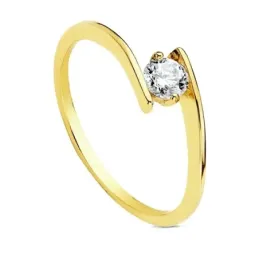 Solitario oro 18k circonita [AB3053]