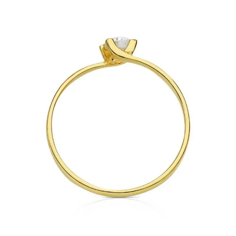 Solitario oro 18k circonita [AB3055]