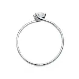 Solitario oro blanco 18k circonita [AB3056]