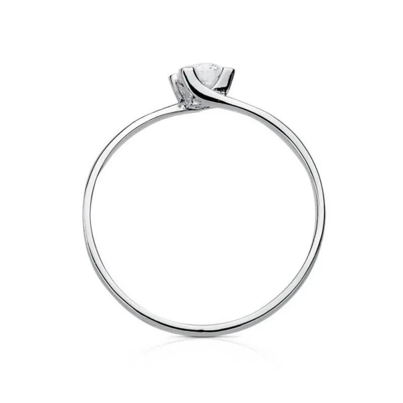Solitario oro blanco 18k circonita [AB3056]
