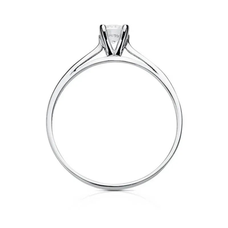 Solitario oro blanco 18k circonita [AB3058]