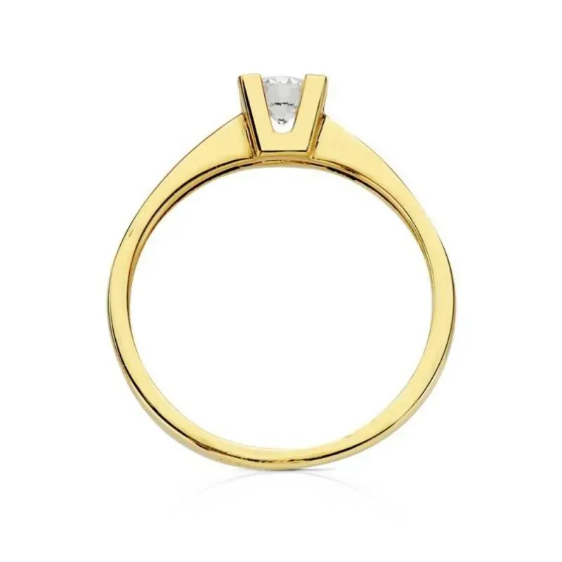 Solitario oro 18k circonita [AB3059]