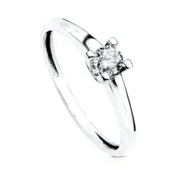 Solitario oro blanco 18k circonita [AB3060]