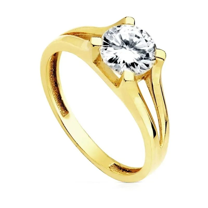 Solitario oro 18k circonita [AB3061]