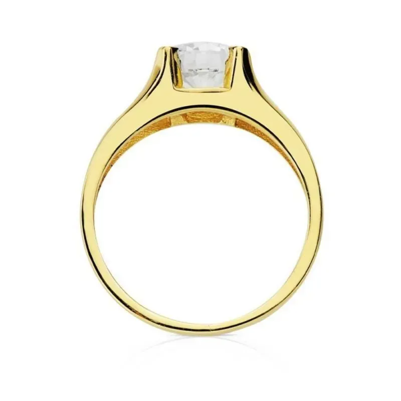Solitario oro 18k circonita [AB3061]