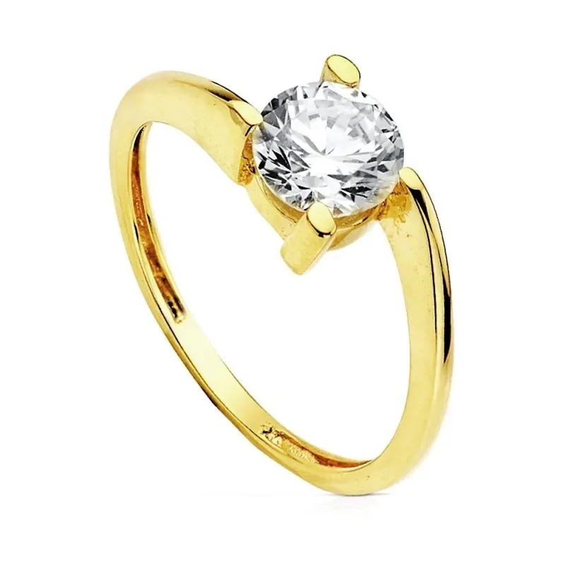 Solitario oro 18k circonita [AB3063]