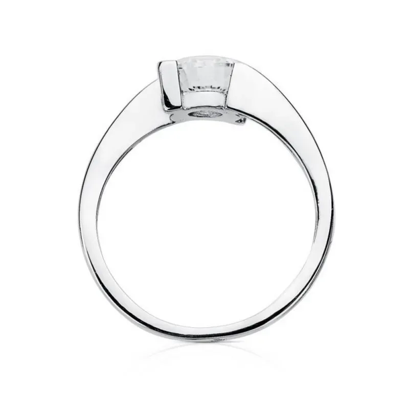 Solitario oro blanco 18k circonita [AB3064]