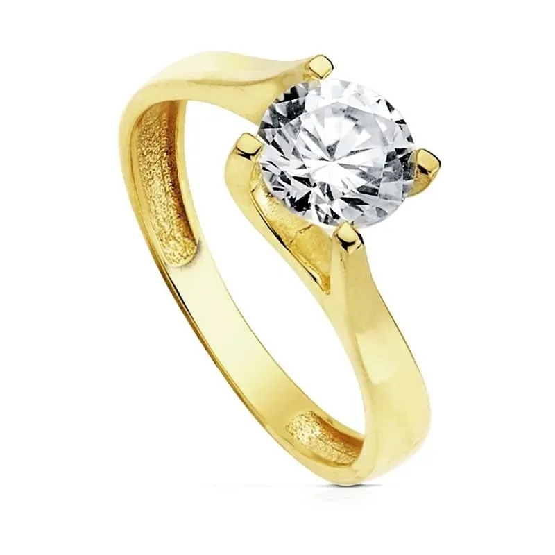 Solitario oro 18k circonita [AB3065]