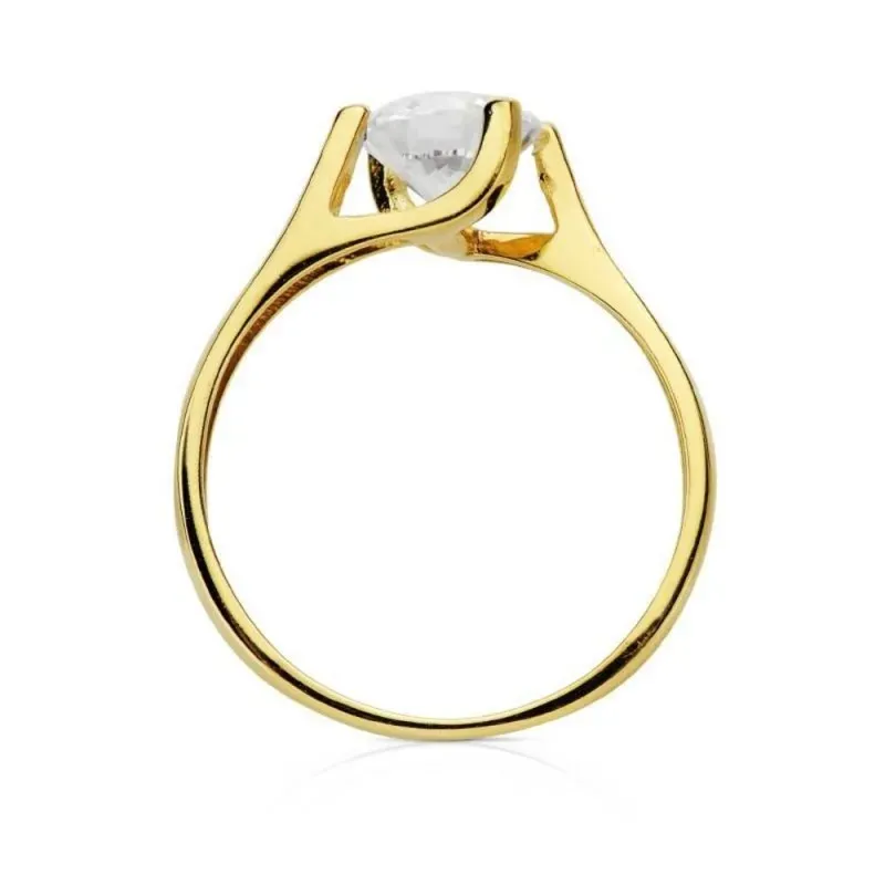Solitario oro 18k circonita [AB3065]