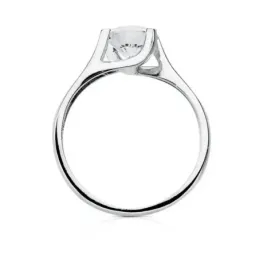 Solitario oro blanco 18k circonita [AB3066]