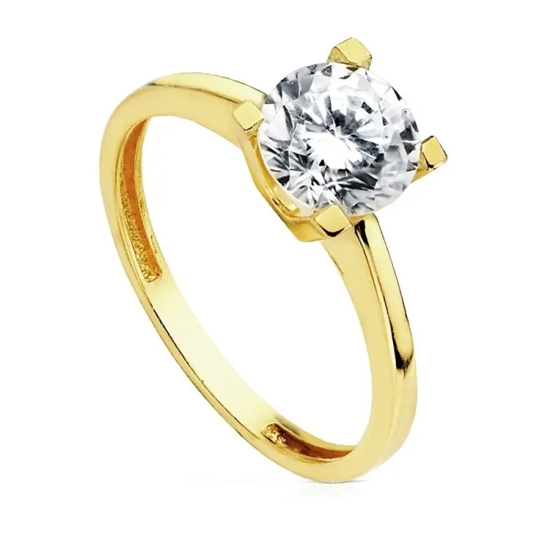 Solitario oro 18k circonita [AB3067]