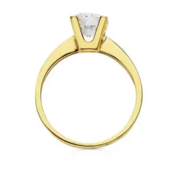 Solitario oro 18k circonita [AB3067]