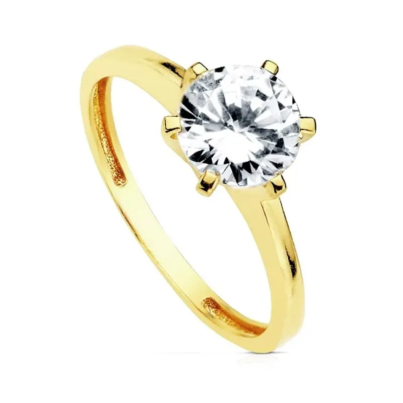 Solitario oro 18k circonita [AB3069]
