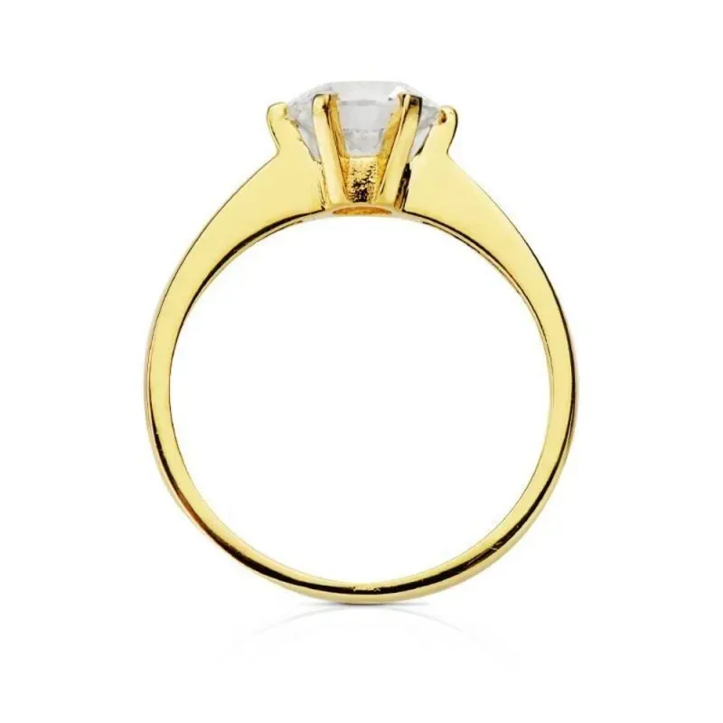 Solitario oro 18k circonita [AB3069]