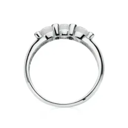 Solitario oro blanco 18k 3 circonitas [AB3076]