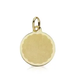 Medalla oro 9k Ángel burlón 14mm. [AB3247]