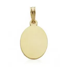 Medalla oro 9k óvalo bebé bajo reloj 19mm. 1,10gr. [AB3279]