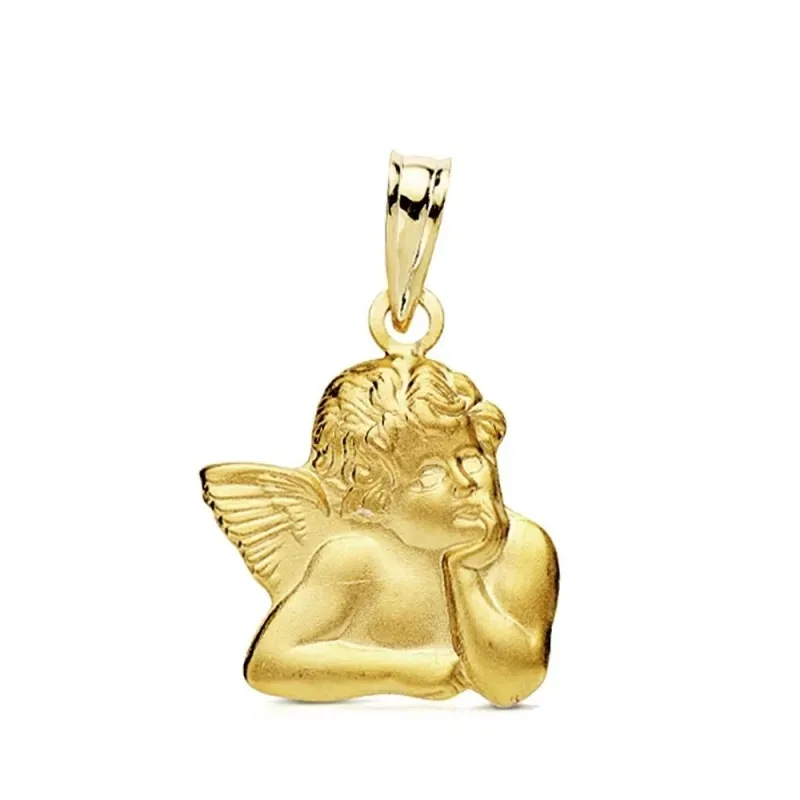 Colgante oro 9k bebé ángel 16mm. [AB3282]