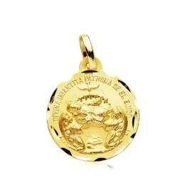 Medalla oro 18k escapulario divina infantita 18mm. 2,25gr.  [AB3356]