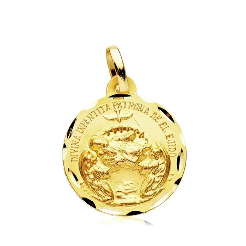 Medalla oro 18k escapulario divina infantita 18mm. 2,25gr.  [AB3356]