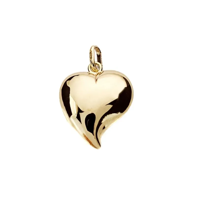 Colgante oro 9k corazón liso 17mm. [AB3651]