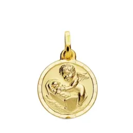 Medalla oro 18k Ángel de la Guarda 15mm. [AB3761GR]