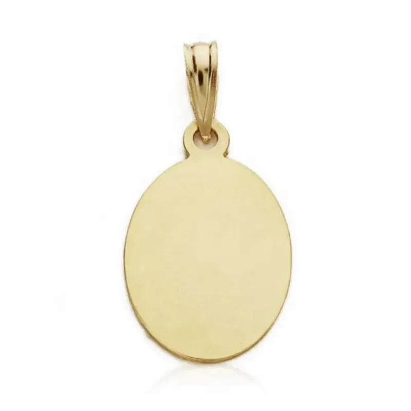 Medalla oro 9k óvalo bebé bajo reloj 19mm. [AB3279GR]