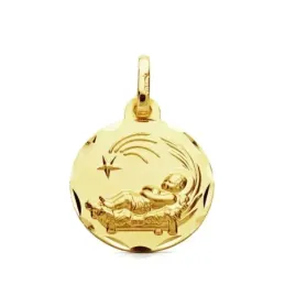 Medalla oro 9k Niño del Pesebre 16mm. [AB3285GR]