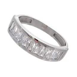 Sortija oro 9K blanco circonitas [AB4171]