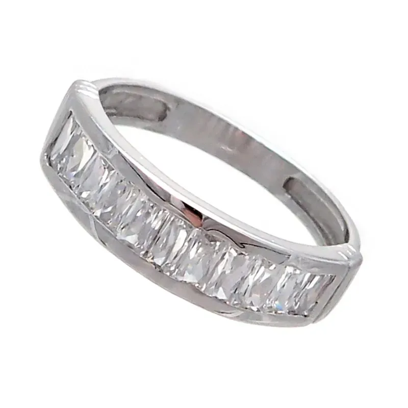 Sortija oro 9K blanco circonitas [AB4171]
