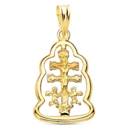 Cruz Caravaca oro 18k cerco 22 mm. [AB4928]