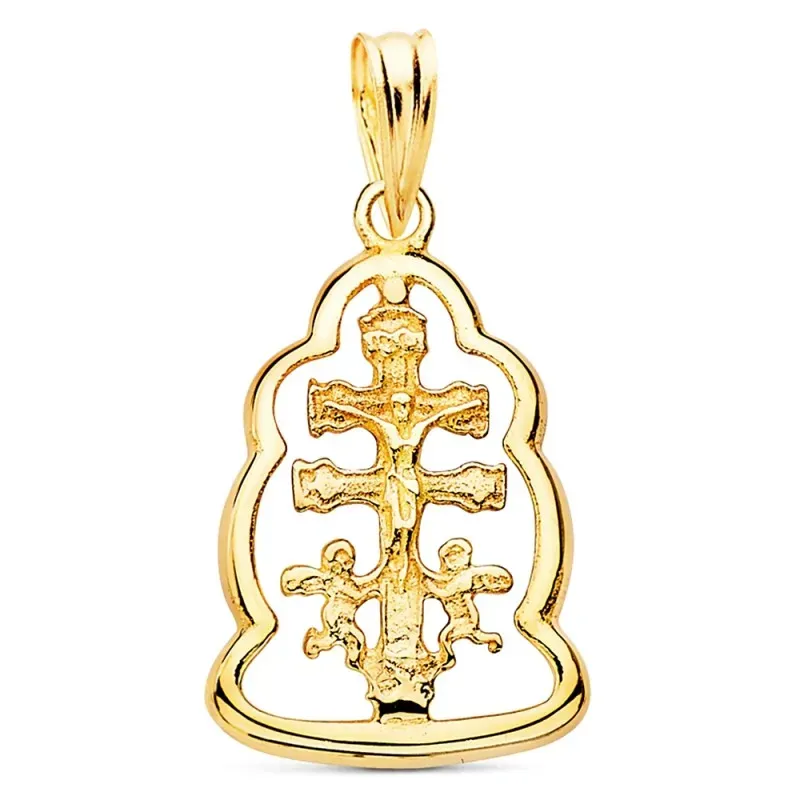 Cruz Caravaca oro 18k cerco 22 mm. [AB4928]