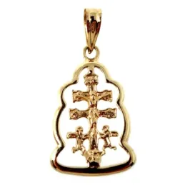 Cruz Caravaca oro 18k cerco 22 mm. [AB4928]