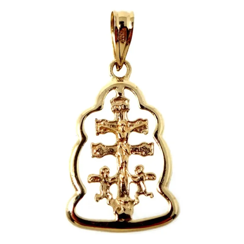 Cruz Caravaca oro 18k cerco 22 mm. [AB4928]