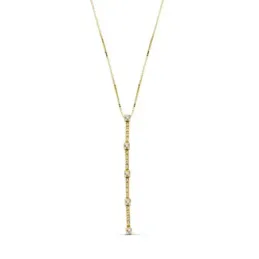 Gargantilla oro 18k circonitas 45cm. [AB4609]