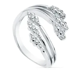 Sortija oro blanco 18k ramas circonitas [AB4627]
