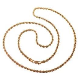 Cordón oro 18k salomónico 50cm. ligero 3mm. [AB4749]