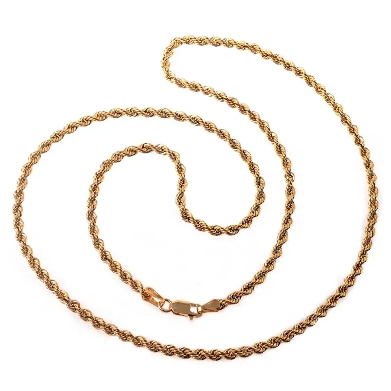 Cordón oro 18k salomónico 50cm. ligero 3mm. [AB4749]