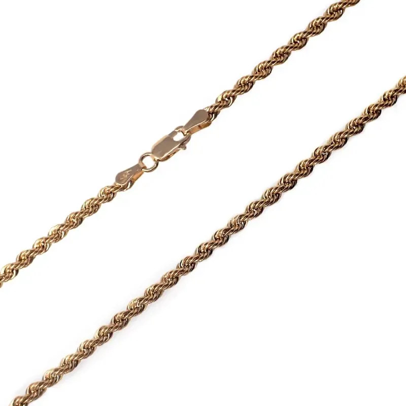 Cordón oro 18k salomónico 50cm. ligero 3mm. [AB4749]